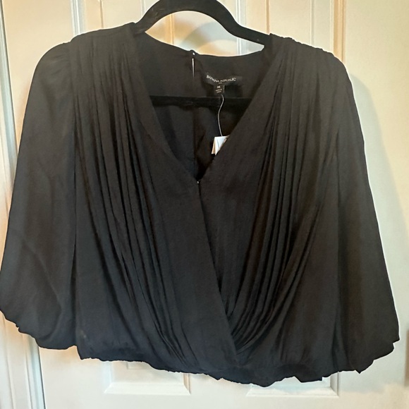 Banana Republic Cropped Wrap Pleated Blouse BNWT - Picture 2 of 6